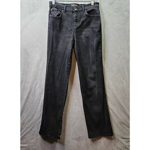 Style & Co Jeans Womens Size 6 Black Easy Care Straight Leg Fit Denim